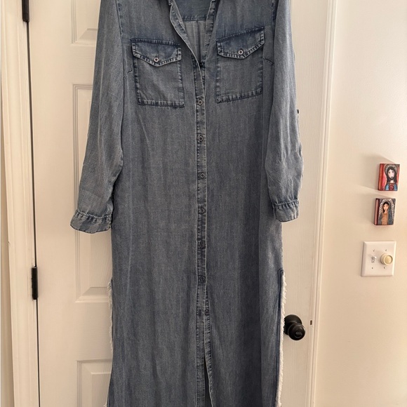 Velvet heart size, small denim dress with distressed side slits - Picture 2 of 5